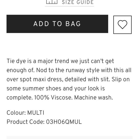 NWT TOPSHOP BOHO T- BACK TIE DYE SPOT‎ BEACH COVER UP MIDI DRESS WITH SLIT 8-10 - Picture 10 of 12